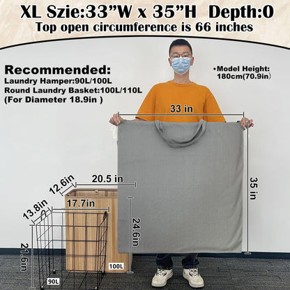 Canvas Laundry Bag 33"Wx 35"H