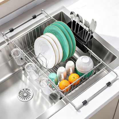 304Stainless Steel Expandable Over Sink & in Sink Dish Rack