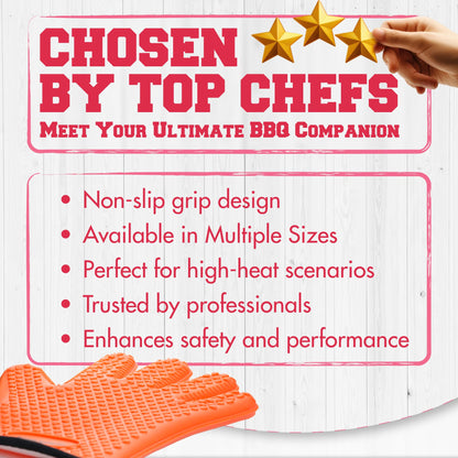 Silicone Smoker BBQ Gloves (2 Count)