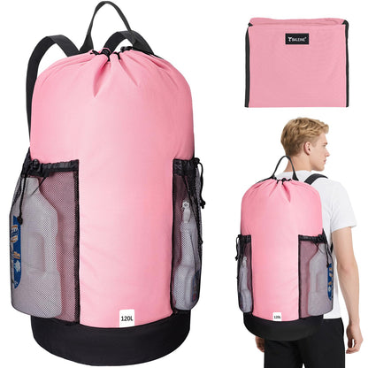 2PK 120L Laundry Bag Backpack (2 Count)