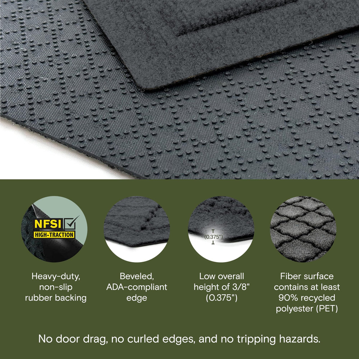 Cordova Front Door Mat Indoor Outdoor Entrance (6 Sq Ft)