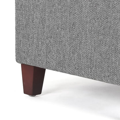 17 Inch Square Linen Storage Ottoman for Living Room & Bedroom