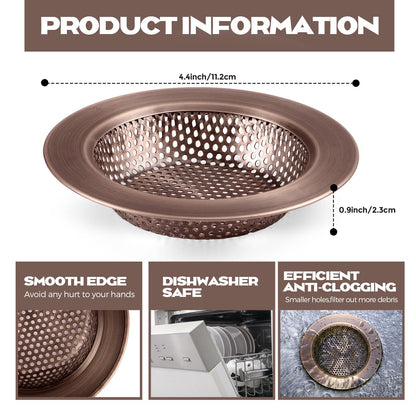 2 Pcs Kitchen Sink Drain Strainer 4.4 Inch (2 Count)