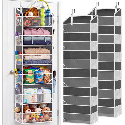 2 Pack Over Door Organizer with 6 Large Pockets