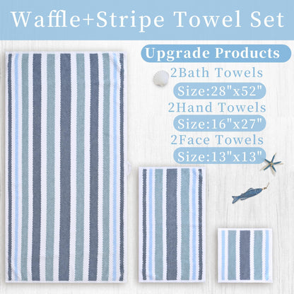 Stripe 6PC Towel Set (6 Count)