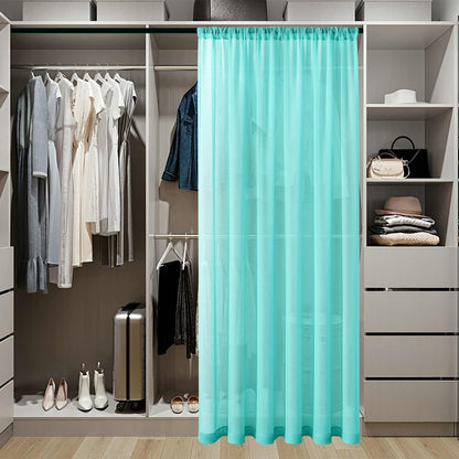 Sheer Door Curtains Closet Linen Textured Curtains Sheer Doorway Light Filtering Voile French Doors Rod Pocket Curtain Patio Glass Door