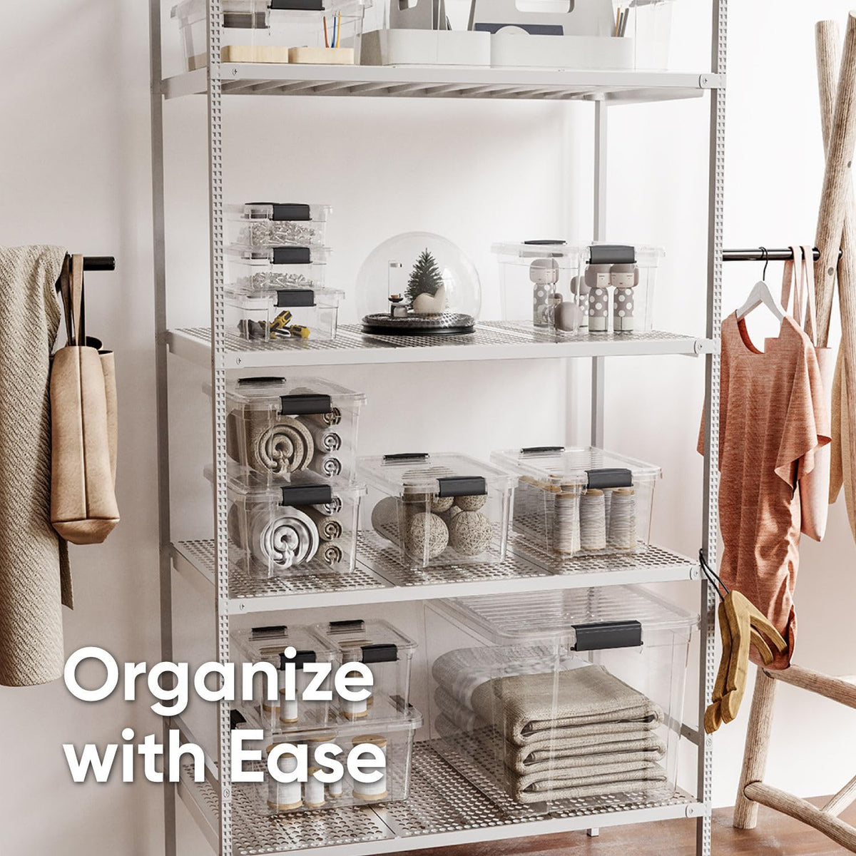 Mini Deep Storage Organizer Bin with Lid X