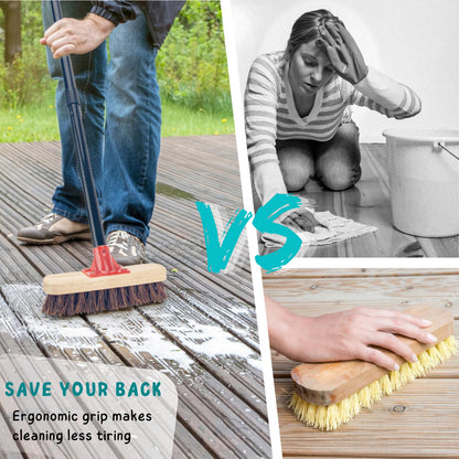 Deck Brush with Long Handle