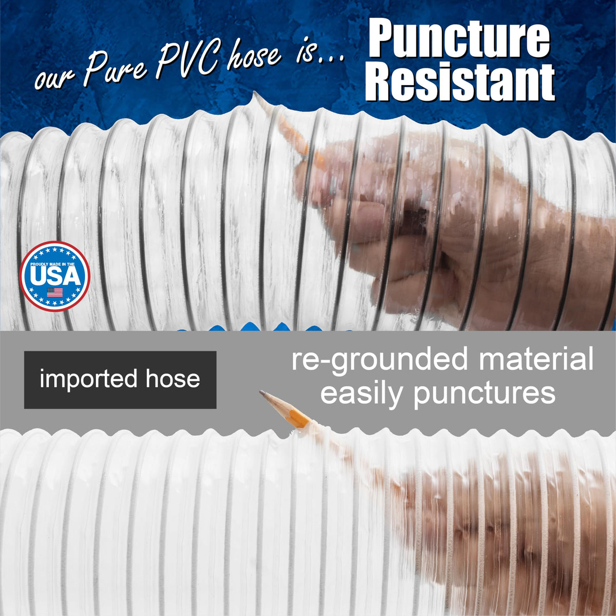 6" x 10' PVC Dust Collection Hose w (8 Count)