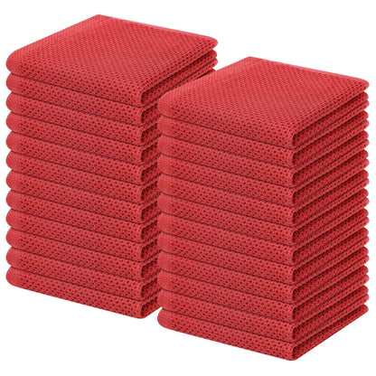 100% Cotton Waffle Weave Kitchen Dish Cloths 24 (24 Count)