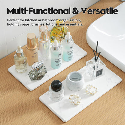 2PCS 10"x 5" Large Bathroom Sink Vanity Trays (2 Count)