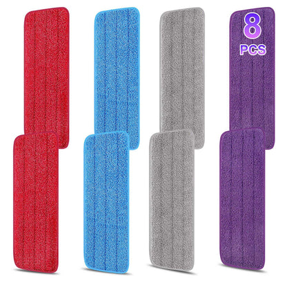 8 Pack 16.5 inch Reusable Mop Pads Microfiber Spray Mop Replacement Heads for Wet
