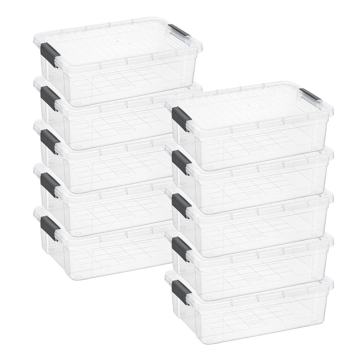 13.7 Quart Clear Plastic Storage Bin with Lid (10 Count)