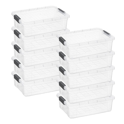 13.7 Quart Clear Plastic Storage Bin with Lid (10 Count)
