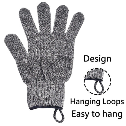 Bamboo Charcoal Exfoliating Gloves for Shower