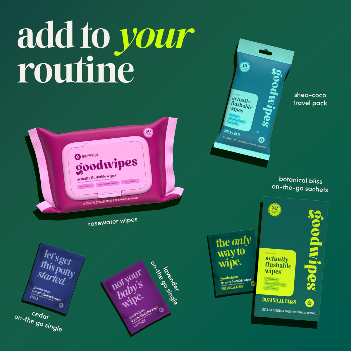 Flushable Wipes for Women (32 Count)