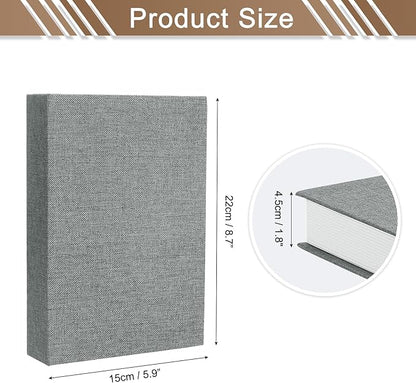 uxcell Decorative Books, 8.7 x 5.9 Linen Fake Books for Decoration Faux Decor Book for Modern Aesthetic Home Office Coffee Table Shelf Desktop Display, Dark Grey