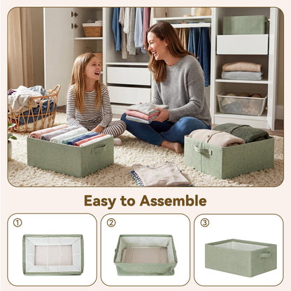 Storage Baskets with Metal Frame (2 Count)