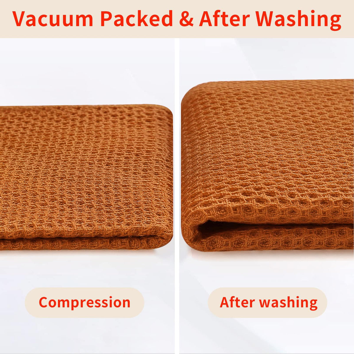 100% Cotton Waffle Weave Kitchen Dish Towels 4 (4 Count)
