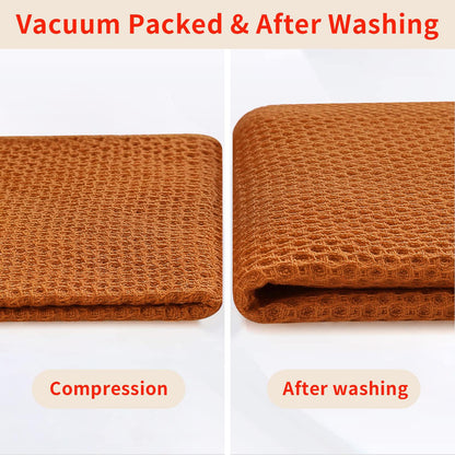 100% Cotton Waffle Weave Kitchen Dish Towels 4 (4 Count)