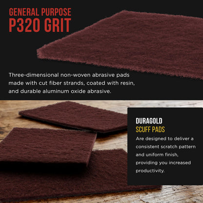 Premium 6" x 9" Maroon General Purpose Scuff Pads (10 Count)