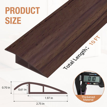 Floor Transition Strip Self Adhesive Vinyl Door Threshold Strip (10 Foot)