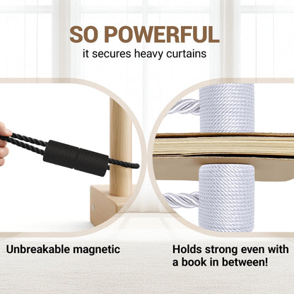 Magnetic Curtain Tiebacks Black 2pcs (2 Count)