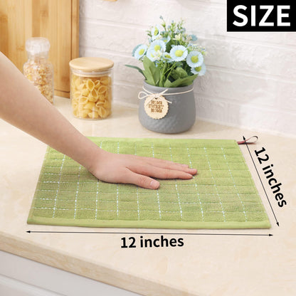 100% Cotton Terry Kitchen Dish Cloths (12 Count)