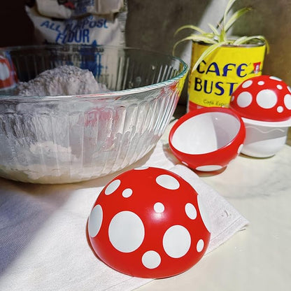 Genuine Fred Nesting Mushroom Measuring Cups, Set of Fun and Functional Kitchen Measuring Tools, Space-Saving Design with Unique Mushroom Shape