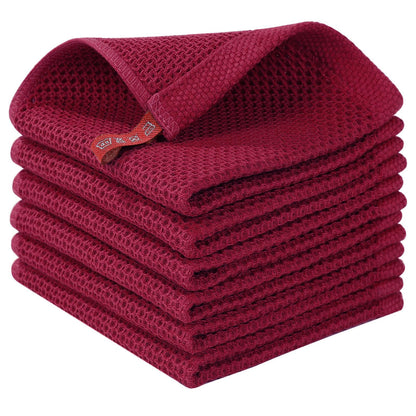 100% Cotton Waffle Weave Kitchen Dish Cloths 6 (6 Count)