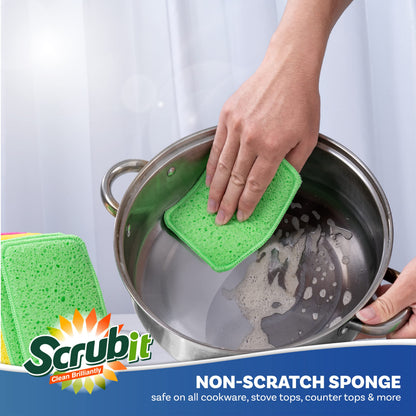 Scrub and Wipe Cleaning Sponges [10 Pack] (10 Count)