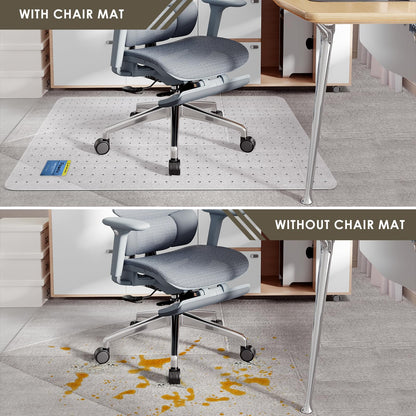 Heavy Duty Office Chair Mat for Carpet 51" x 63" Hard Material Large