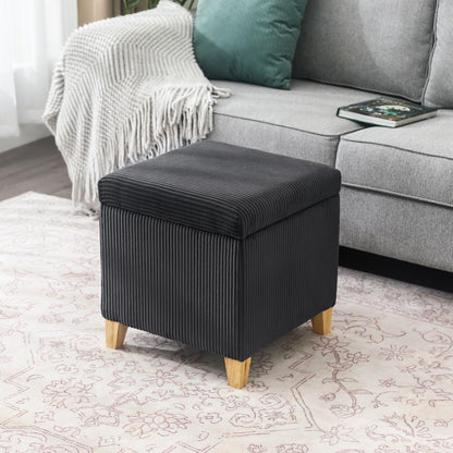 Faux Fur Storage Ottoman Cube