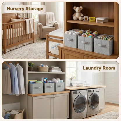 Closet Storage Bins with Handles (3 Count)