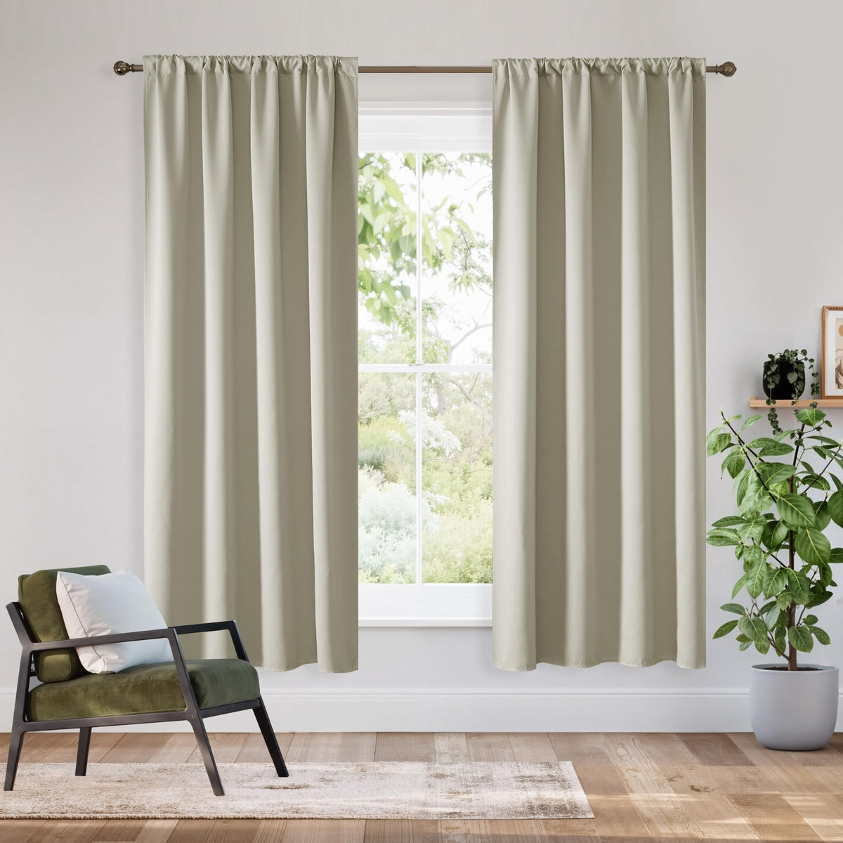 Bedroom Blackout Curtains 72 inches Long (2 Count)