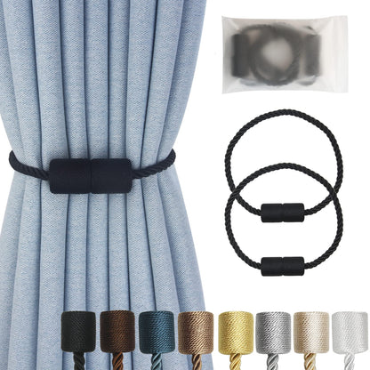 Magnetic Curtain Tiebacks Decorative Holdbacks Rope Tie Back Drapes Hangtty