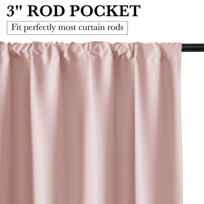 100% Blackout Basement Curtains 36 inches Long (2 Count)
