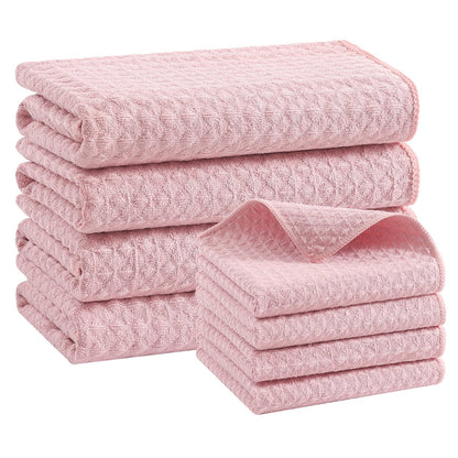 Microfiber Kitchen Towels and Dishcloths Sets (8 Count)