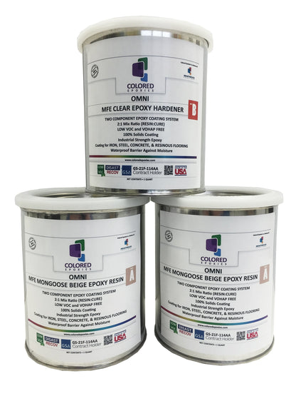 Coloredepoxies 10010 Light Beige Epoxy Resin Coating Made with Beautiful and Vibrant Pigments