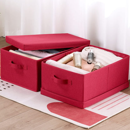 Storage Bins with Lids for Organizing (2 Count)