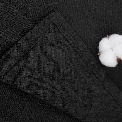 Black Linen Semi Sheer Curtains 52 X 63 Inch Length 2 Panels (2 Count)