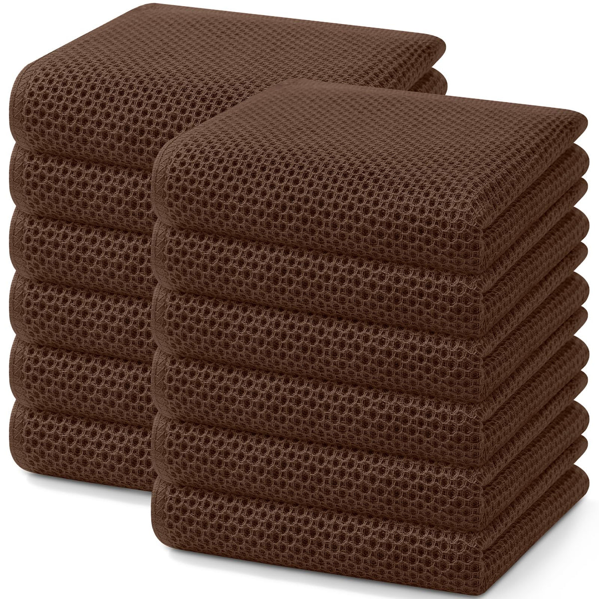 100% Cotton Waffle Weave Kitchen Dish Towels 12 (12 Count)