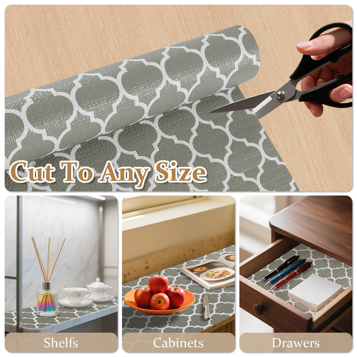 Drawer and Shelf Liner for Kitchen Cabinet Non Adhesive Non Slip 12in x 20FT (20 Sq Ft)