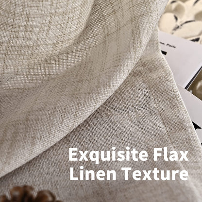 60 Inch Wide Natural Linen Curtains 84 Inch Length 2 Panels (2 Count)