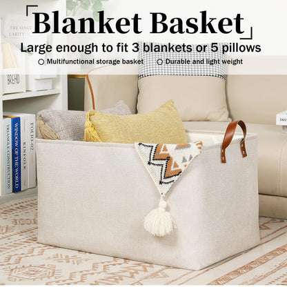 Beige Storage Baskets for Organizing