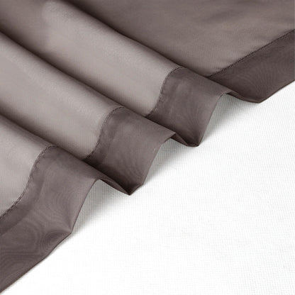 Chocolate Brown Sheer Curtains 45 Inch Long 2 Panels (2 Count)