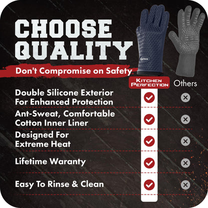 XL Silicone Smoker BBQ Gloves (2 Count)