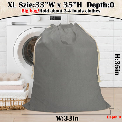 Canvas Laundry Bag 33"Wx 35"H