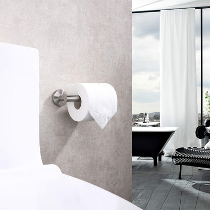 Toilet Paper Holder SUS304 Stainless Steel Round Size Brushed Nickel 2 Pack (2 Count)