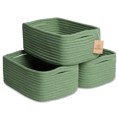 11.8"x8"x4.5” Rectangle Storage Baskets for Shelves 3 Pack (3 Count)